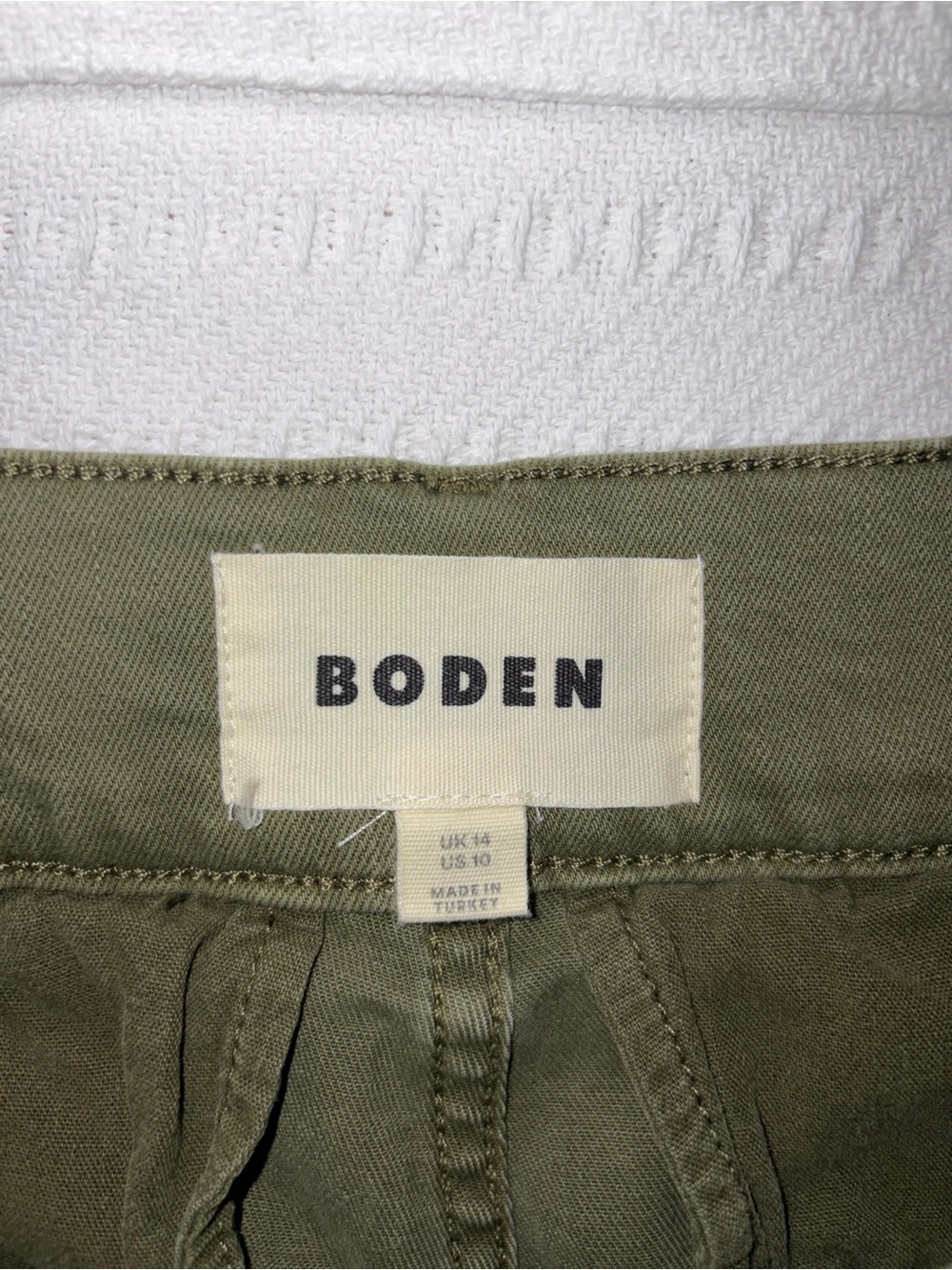 Boden Womens Wide Leg High Rise Cargo Pants Trousers Size 10 Minimalist - Picture 7 of 11